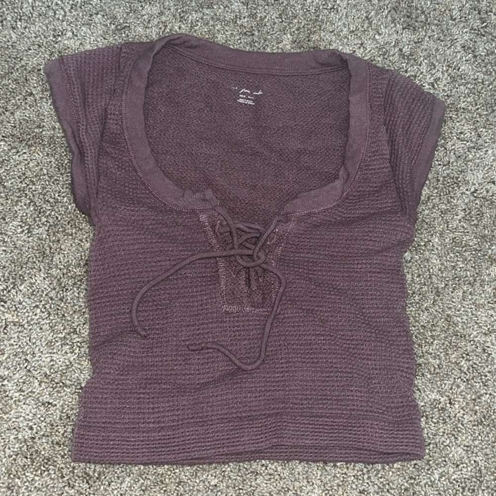 Urban outfitters shortsleave crop top